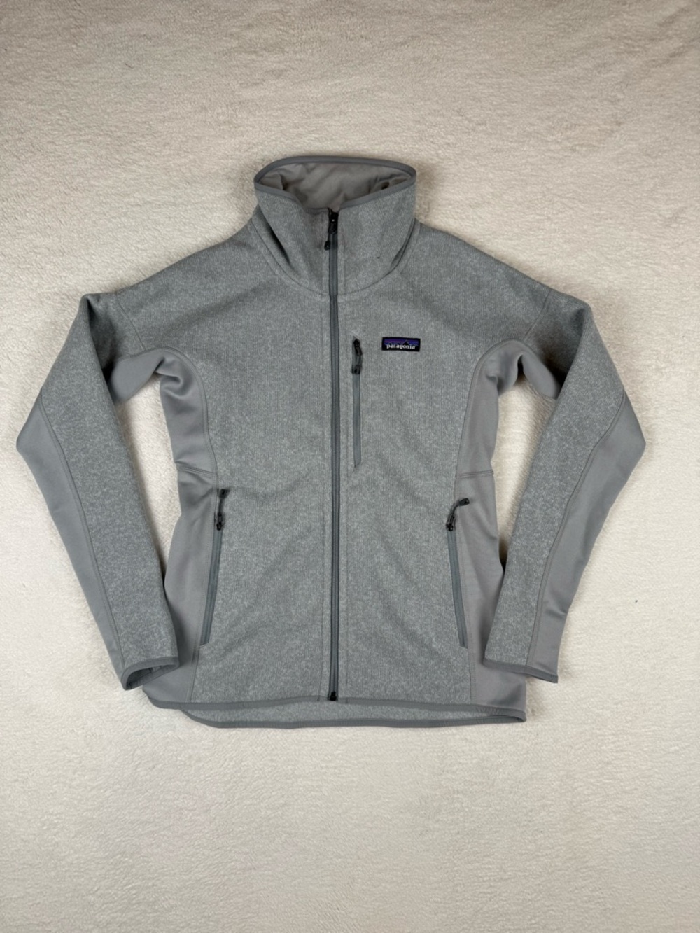Patagonia Performance Better Sweater Jacket Womens Small Gray Fleece Full Zip